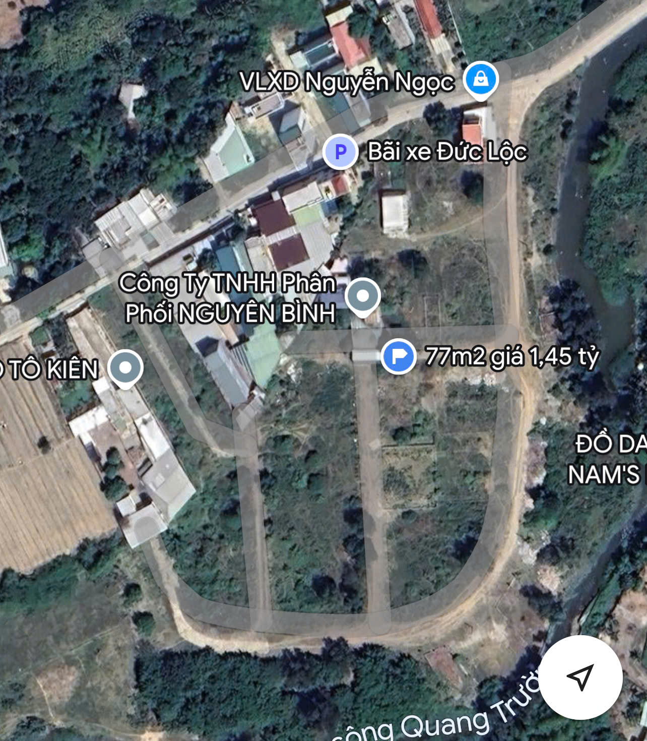 Bán đất thôn Võ Dõng, xã Vĩnh Trung, tp. Nha Trang